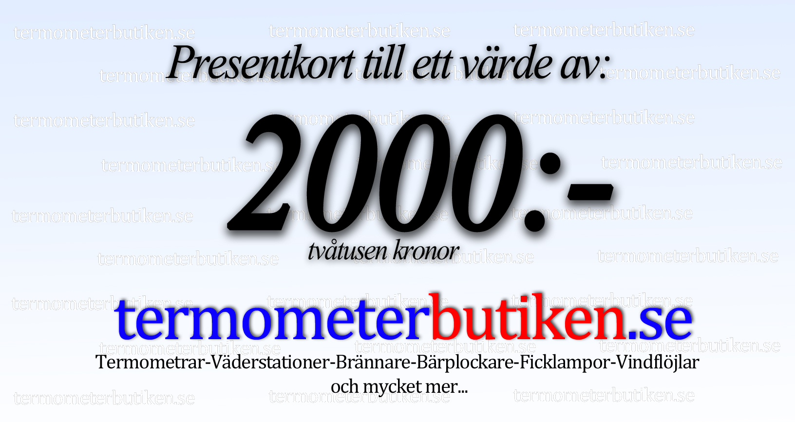 Presentkort 2000SEK