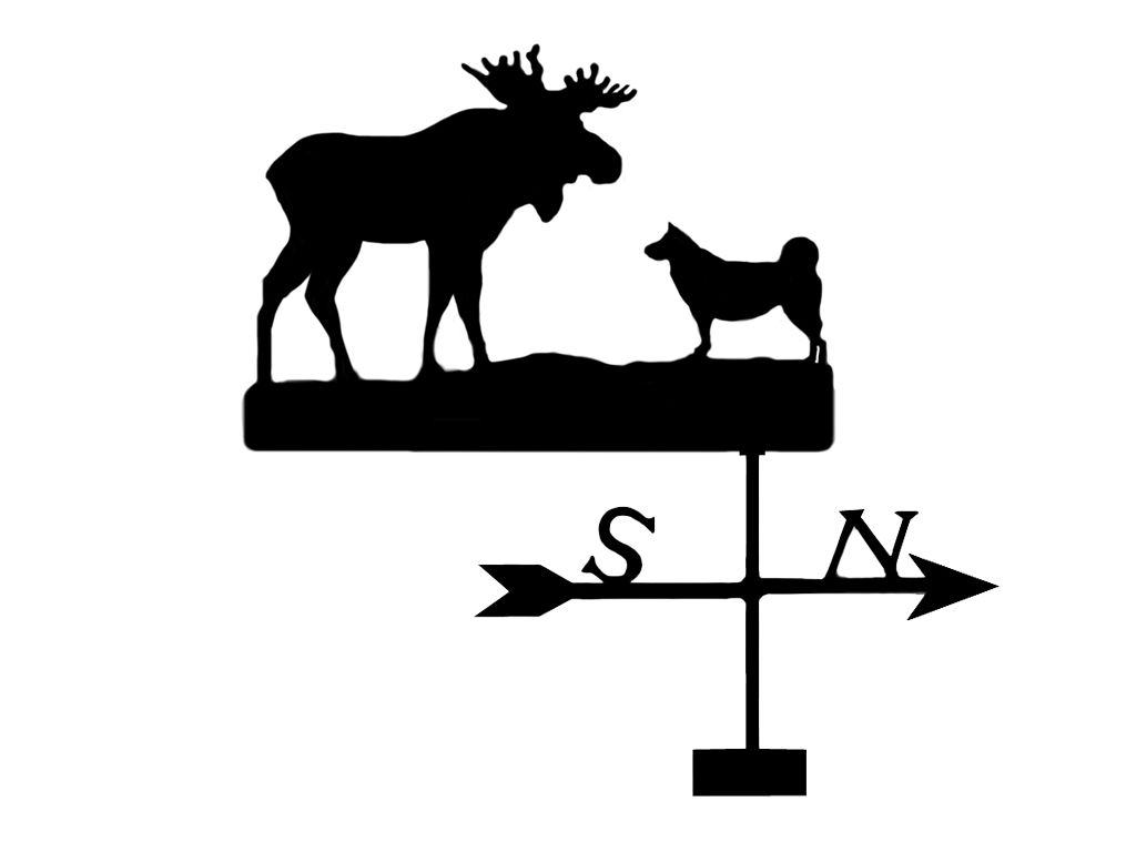 Vindflöjel Älg & Hund