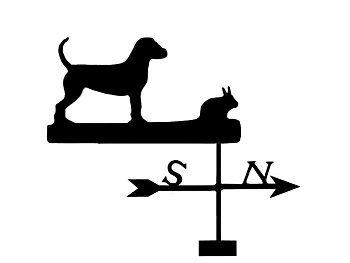 Vindflöjel Beagle & Hare