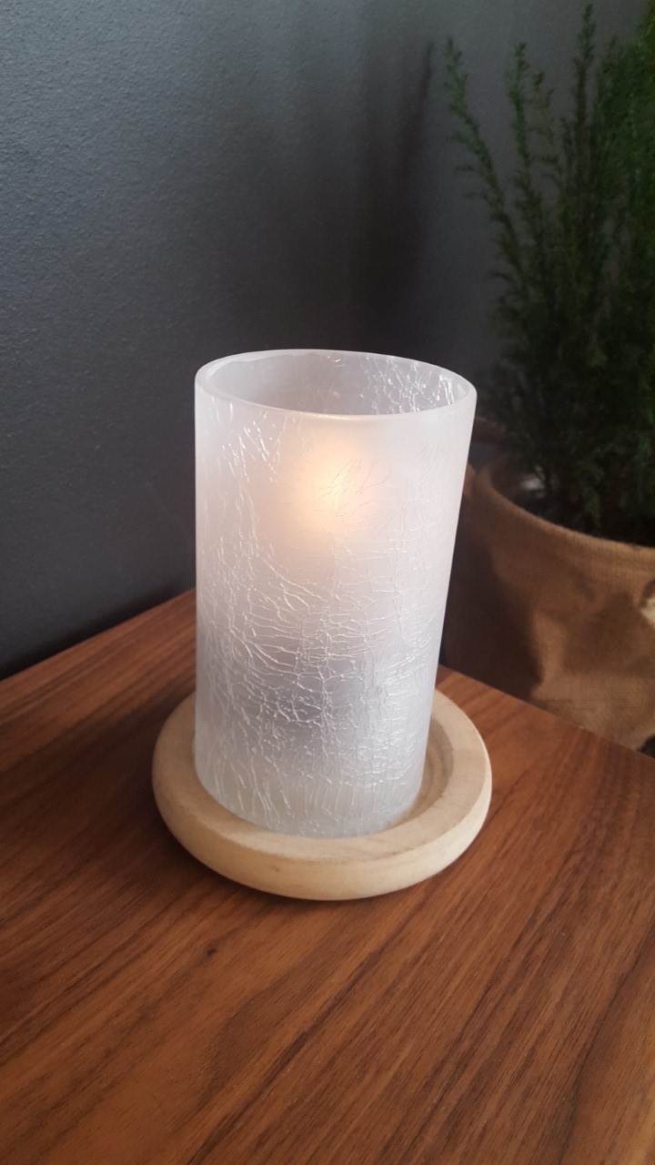 Pure Candle Glaslykta ICE frost - 2