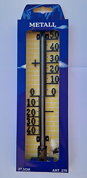 Villatermometer metall 27.5cm
