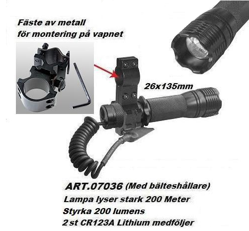 Eftersökslampa 10W - 3