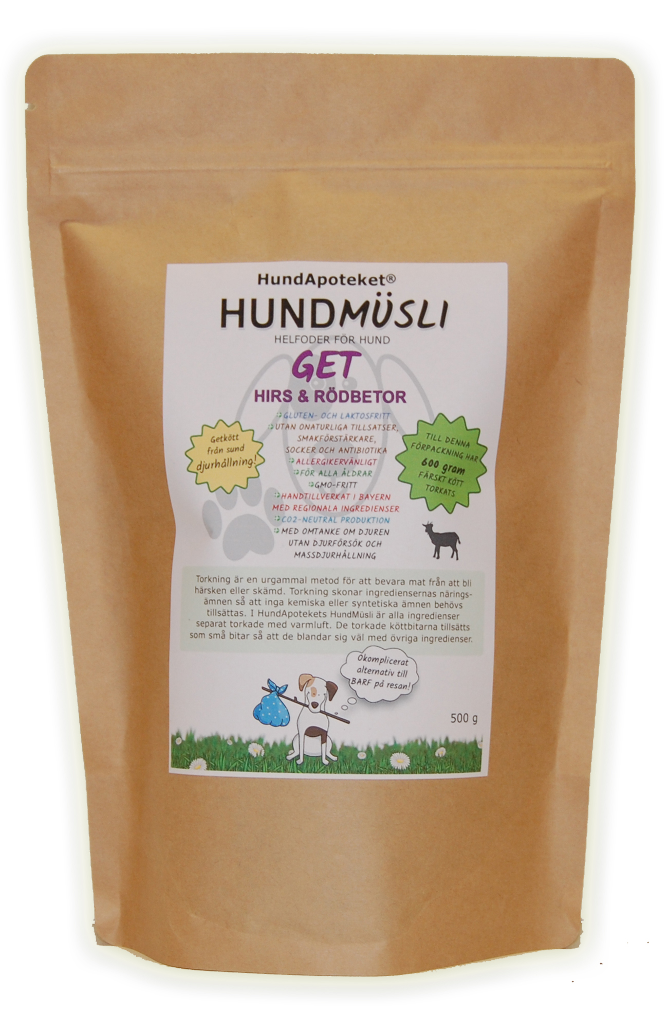 HundMüsli Get med Hirs & Rödbetor 500 gram