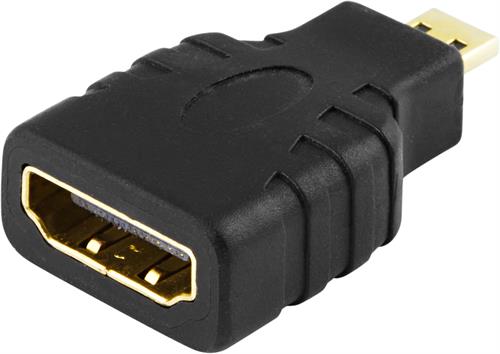 Deltaco HDMI-adapter, micro HDMI hane till HDMI hona - 2