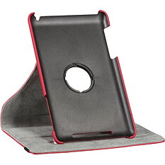 DELTACO läderfodral med roterande hållare för Nexus 7 (1:a gen), röd