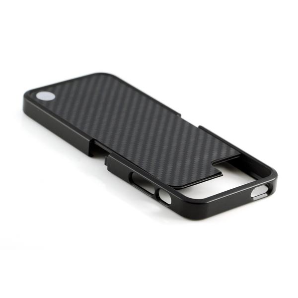 CDN Carbon Fibre, hårdplastskal med kolfibermönster för iPhone 5, svart/kolfibermönster - 3