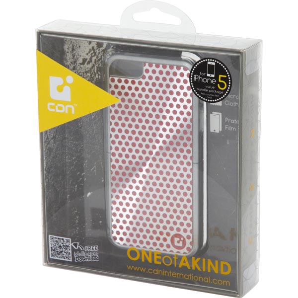 CDN Laminati, hårdplastskal med laminerad aluminiumplatta för iPhone 5/5S, röd - 3