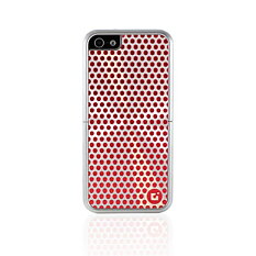 CDN Laminati, hårdplastskal med laminerad aluminiumplatta för iPhone 5/5S, röd
