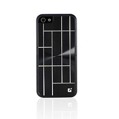 CDN Laminati, hårdplastskal med laminerad aluminiumplatta för iPhone 5/5S, svart