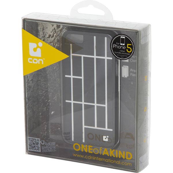 CDN Laminati, hårdplastskal med laminerad aluminiumplatta för iPhone 5/5S, svart - 3