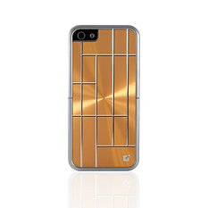 CDN Laminati, hårdplastskal med laminerad aluminiumplatta för iPhone 5/5S, guld