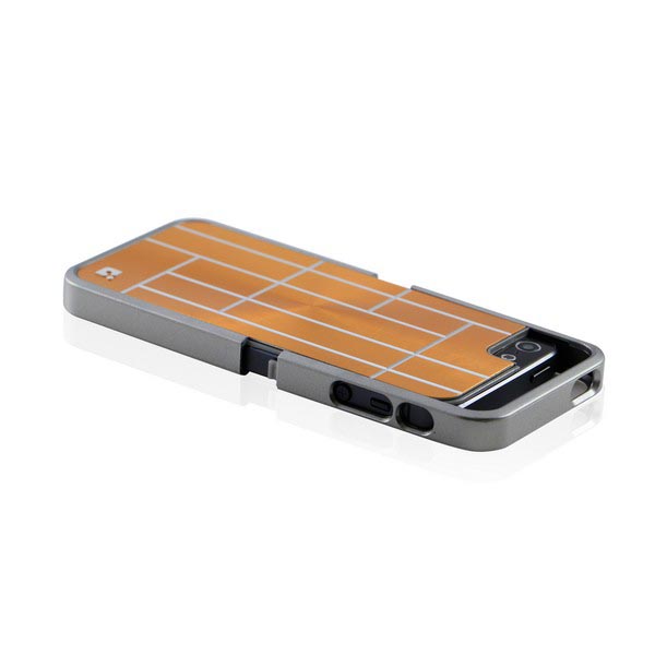 CDN Laminati, hårdplastskal med laminerad aluminiumplatta för iPhone 5/5S, guld - 2