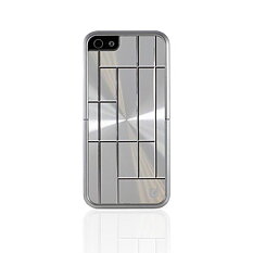 CDN Laminati, hårdplastskal med laminerad aluminiumplatta för iPhone 5/5S, silver