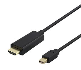 Deltaco Mini DisplayPort till HDMI-kabel, 2 m, svart