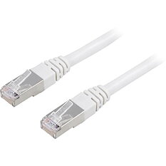 Deltaco F/UTP Cat6 patchkabel 10m, vit