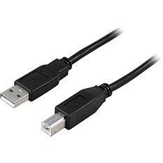 Deltaco USB-kabel, 0,5m, svart