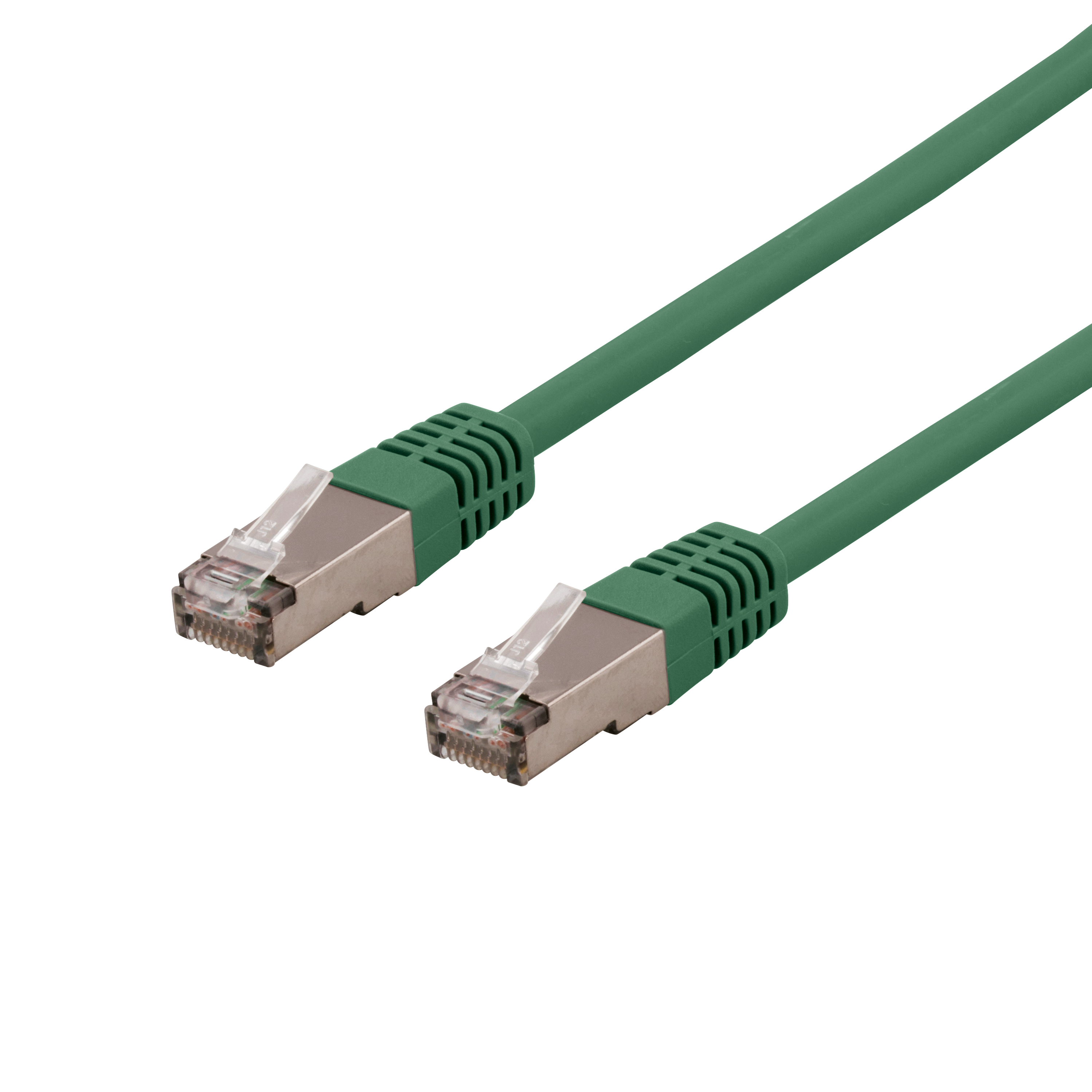 Deltaco U/FTP Cat6a patchkabel, 20m, grön