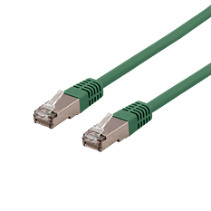 Deltaco U/FTP Cat6a patchkabel, 20m, grön