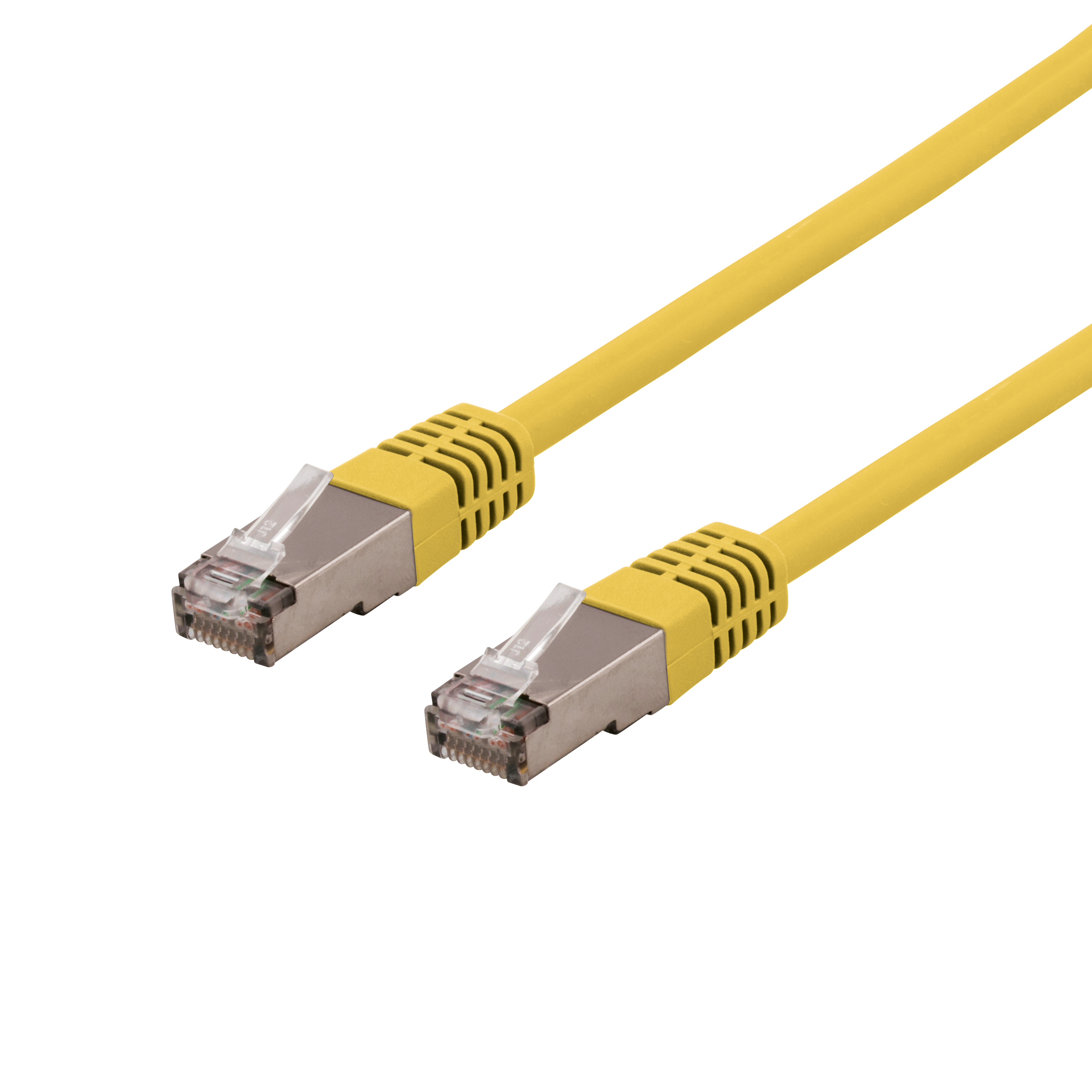 Deltaco U/FTP Cat6a patchkabel, 20m, gul