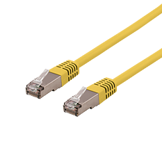 Deltaco U/FTP Cat6a patchkabel, 20m, gul