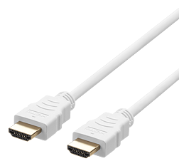 Deltaco Ultra High Speed HDMI-kabel, 8K@60Hz, 1m vit