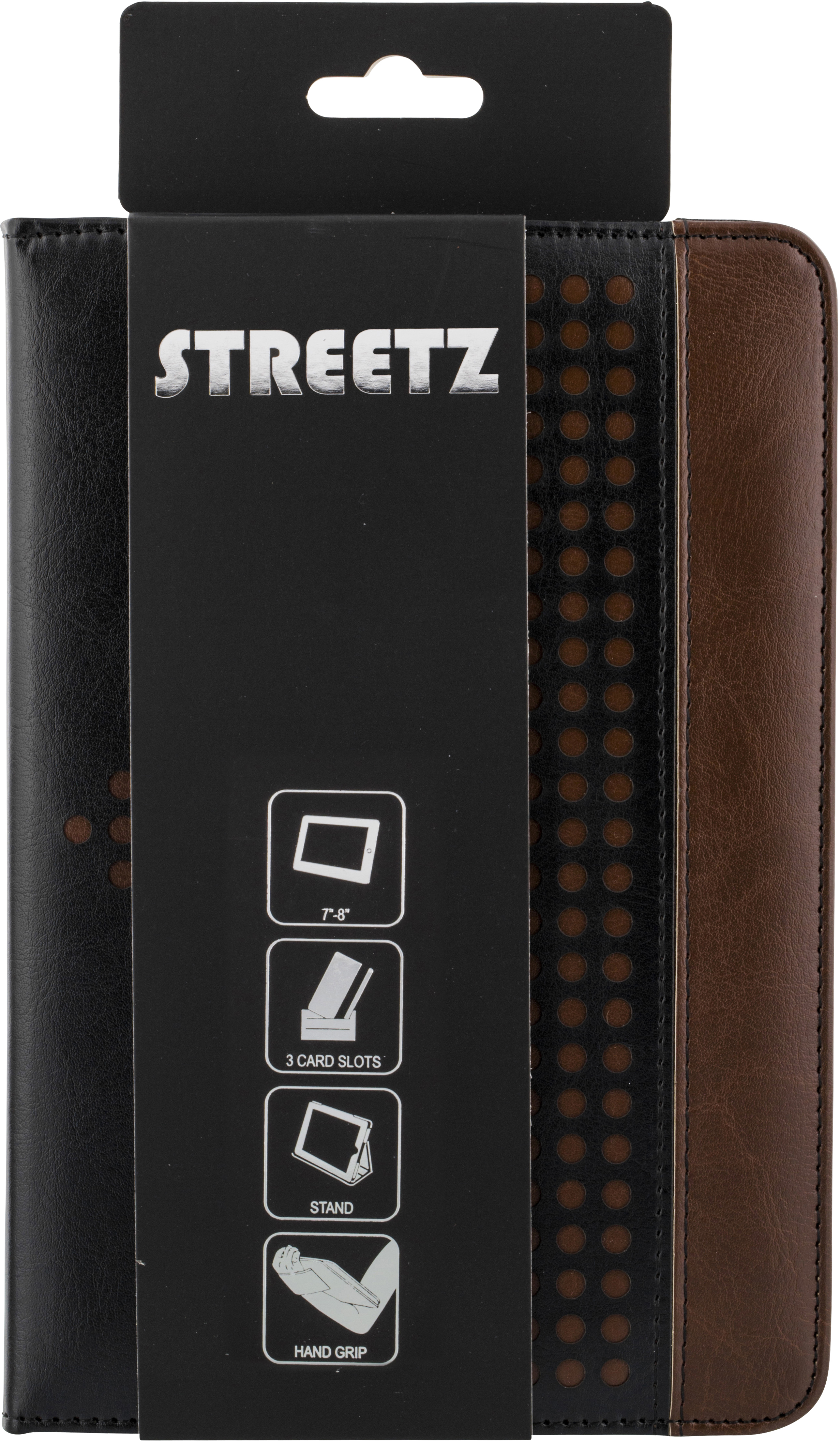 STREETZ universellt fodral för 7-8"-surfplattor, svart/brun - 5