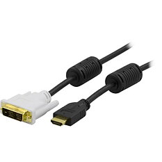 Deltaco HDMI ha - DVI-D Single Link ha, 7m