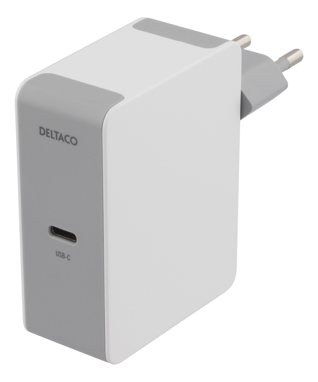 Deltaco USB-C väggladdare, 1x USB-C port, 60 W, vit