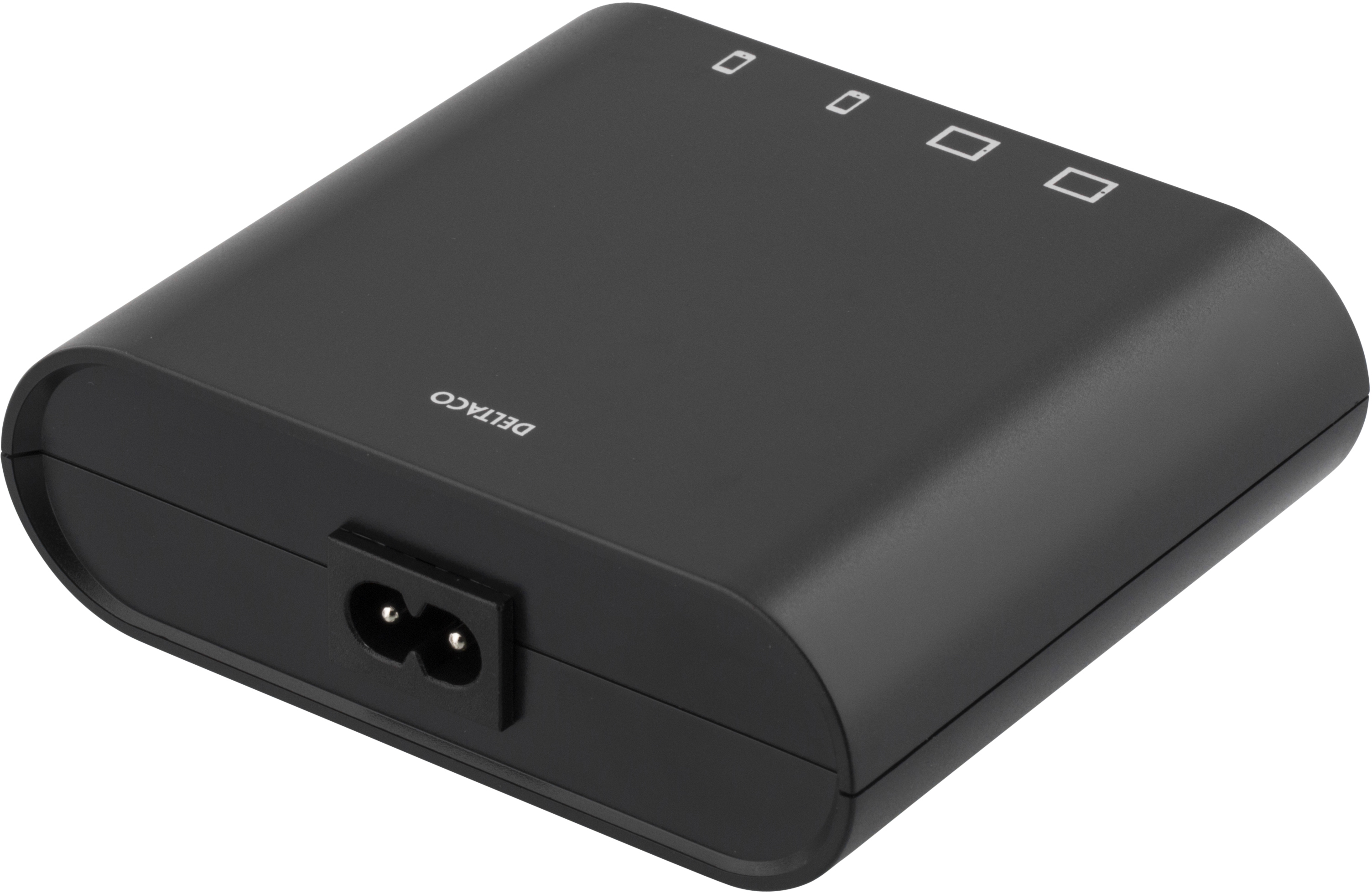 Deltaco  USB-laddningsstation, 100-240V till 5V USB, 7A, 4xUSB-portar, svart - 2