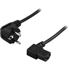 Deltaco Jordad apparatkabel, 2m vinklad