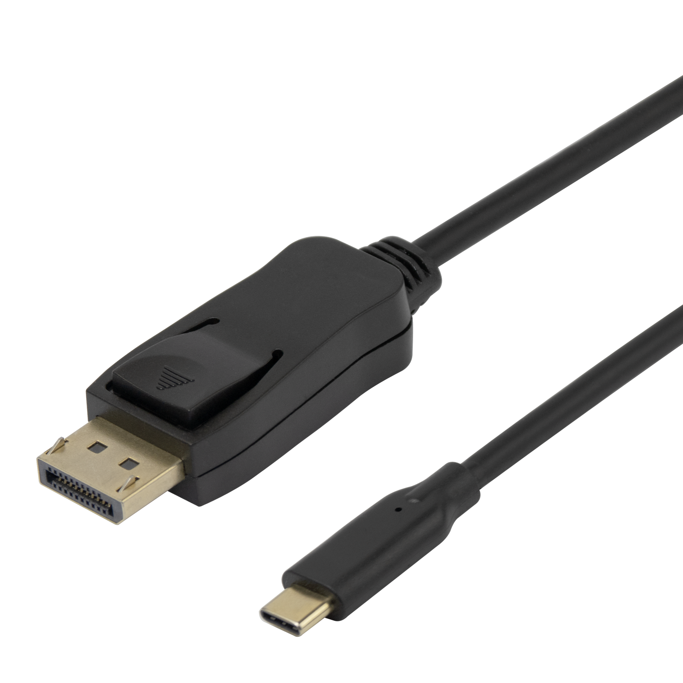 Deltaco 8K USB-C till DisplayPort kabel, dubbelriktad, 7680 x 4320 @ 30Hz, 2 m, svart