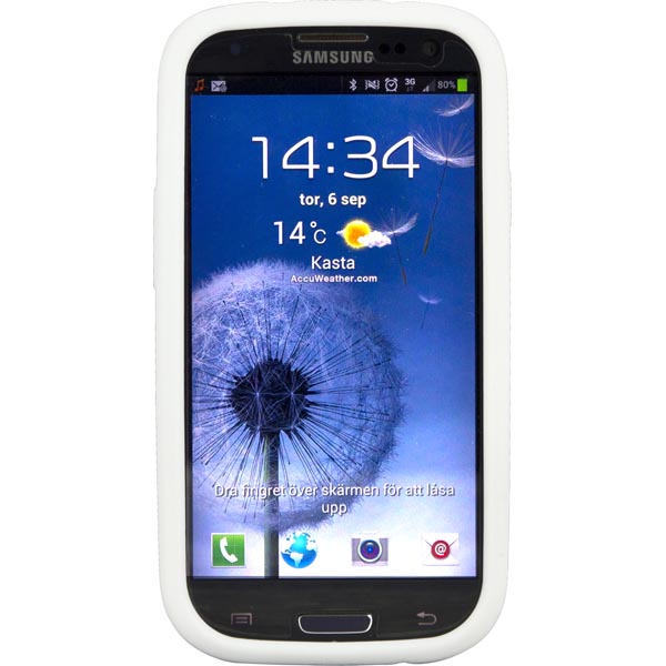 DELTACO sillikonskal till Samsung Galaxy S III(I9300), vit
