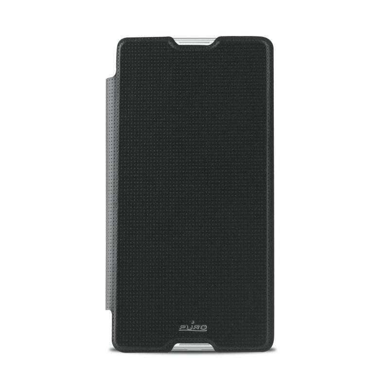 Puro Sony Xperia M5 Eco-Leath. Cover w/Flip/CardSlot Black