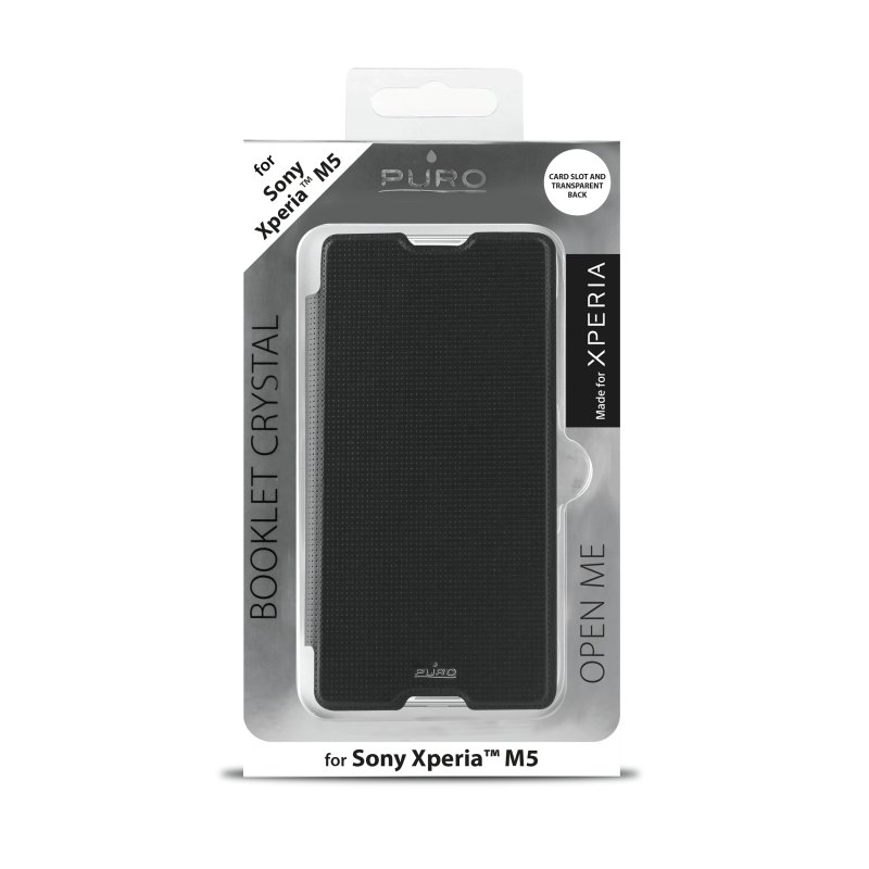 Puro Sony Xperia M5 Eco-Leath. Cover w/Flip/CardSlot Black - 5