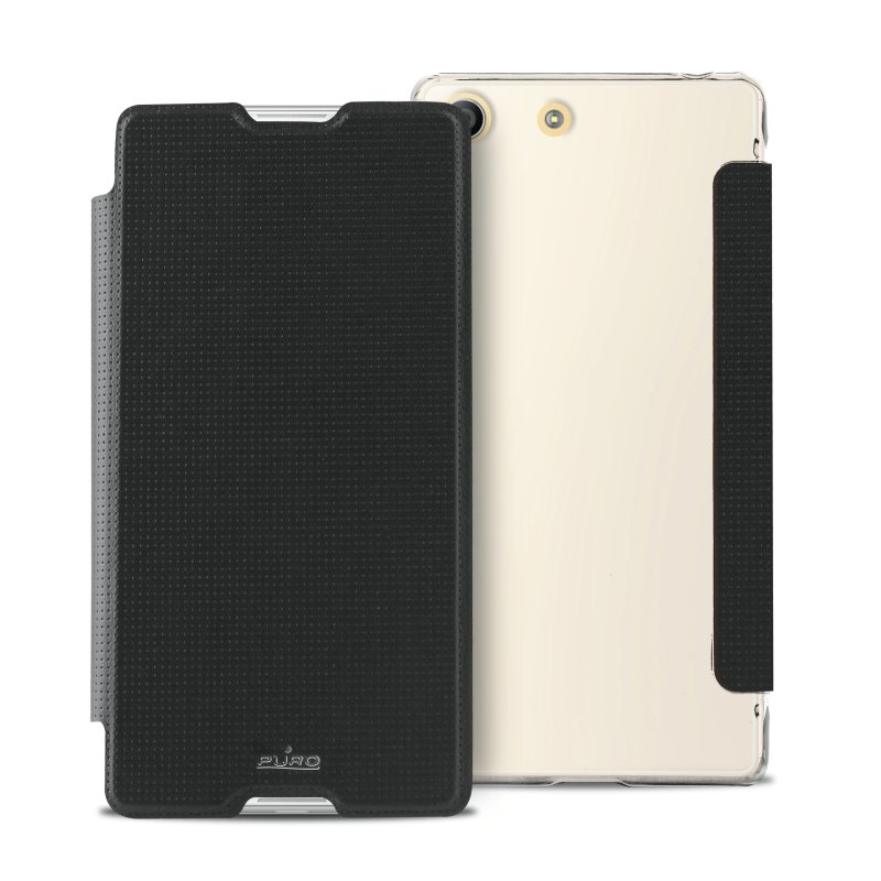 Puro Sony Xperia M5 Eco-Leath. Cover w/Flip/CardSlot Black - 4