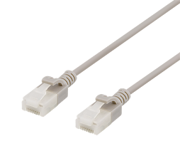 Deltaco U/UTP Cat6a patchkabel slim, 5m, grå