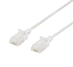 Deltaco U/UTP Cat6a patchkabel slim, 0,5m, vit