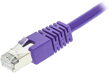 Deltaco F/UTP Cat6 patchkabel, 0,3m, lila