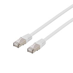 Deltaco U/FTP Cat6a patchkabel, 7m, vit