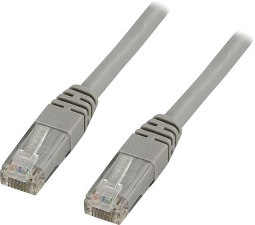 Deltaco U/UTP Cat6 patchkabel, 2m, grå