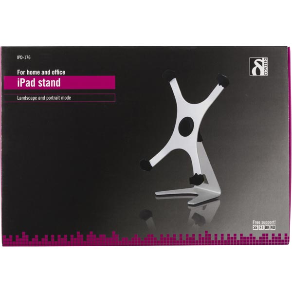 Deltaco justerbart bordsstativ för iPad, silver - 4