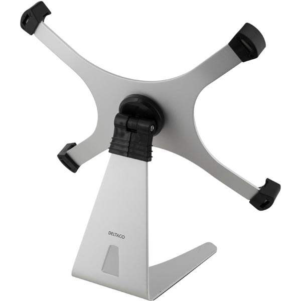 Deltaco justerbart bordsstativ för iPad, silver - 3