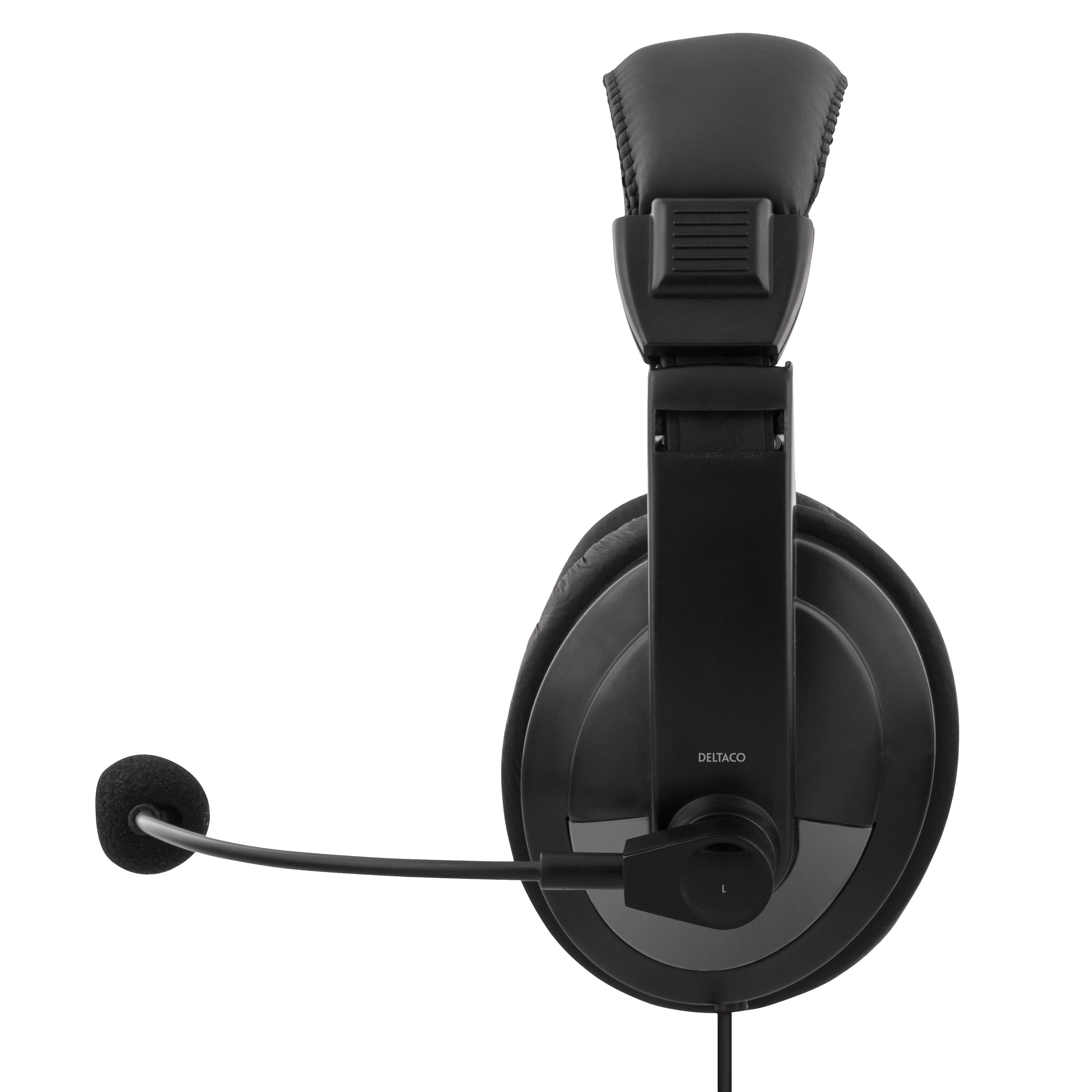 Deltaco USB stereo headset, 40 mm element, 32 ohm - 2