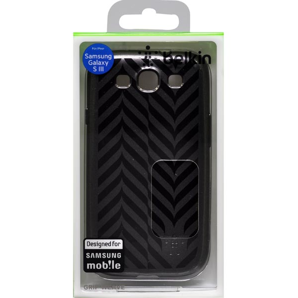 Belkin Grip Weave, termoplastskal för Samsung Galaxy S III, svart - 2