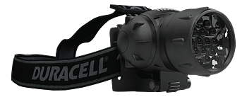 Duracell HDL-1 Explorer pannlampa, 4 olika ljuslägen, svart