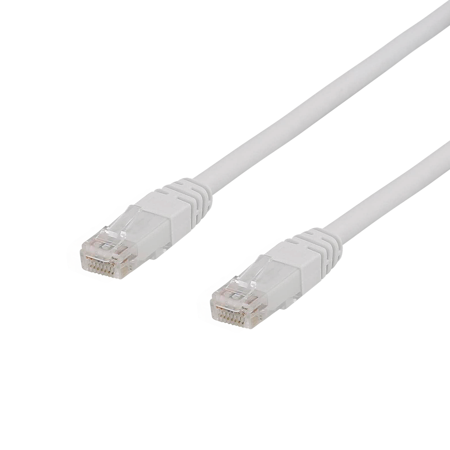 Deltaco U/UTP Cat6A patchkabel, 10m,  vit