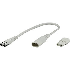 Deltaco skarv-kit för LED-lysrör, 0,36m, vit