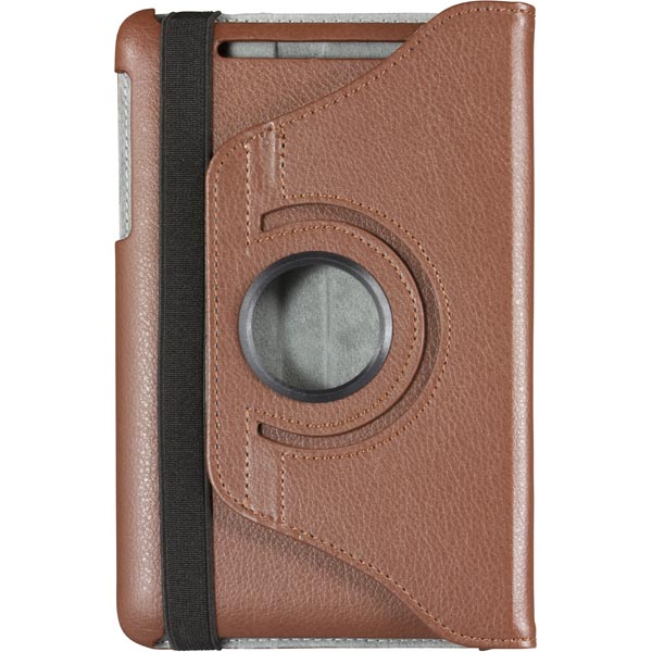 DELTACO läderfodral med roterande hållare för Nexus 7 (1:a gen), brun - 3