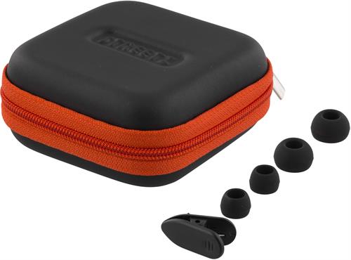 STREETZ in-ear hörlurar med mikrofon, volymkontroll och svarsknapp, trasselfri, 1,2m kabel, röd/svart - 3