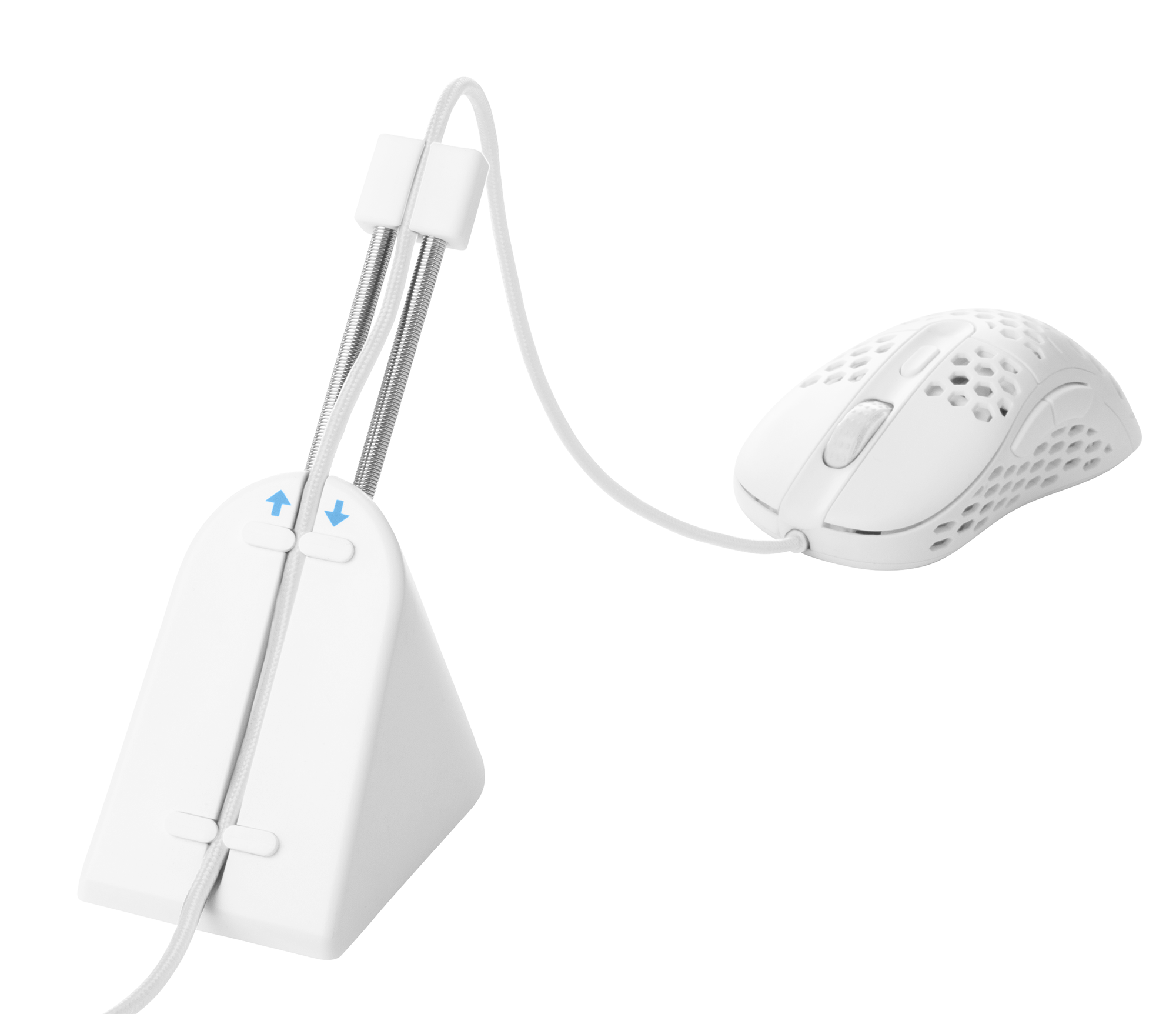 Deltaco Gaming WA85 Mouse Bungee, utdragbar arm, vit - 5